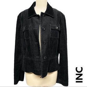 ❄️ INC fine corduroy jacket with button pockets in black + size L
